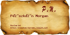 Pászkán Morgan névjegykártya